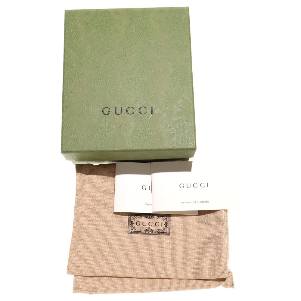 GUCCI(グッチ) バンブー 三つ折り財布 コンパクトウォレット レッド レザー ゴールド金具 658633