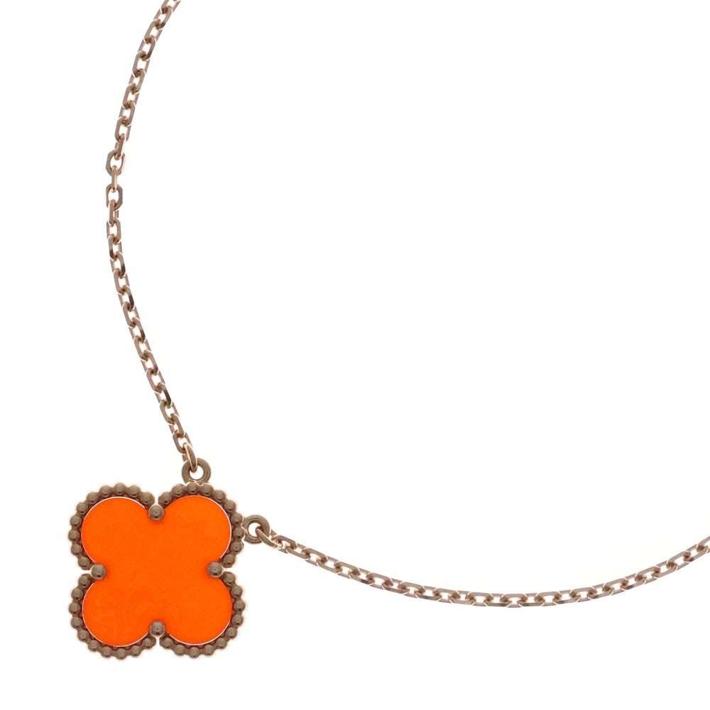 Van Cleef & Arpels(ヴァンクリーフアンドアーペル) ヴィンテージアルハンブラ カーネリアンネックレス イエローゴールド K18YG VCARD38500 ジュエリー