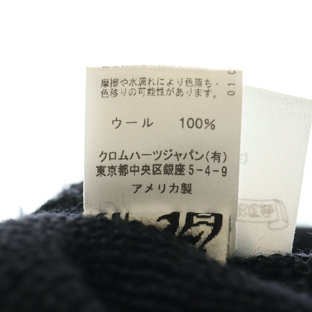 CHROME HEARTS(クロムハーツ) CHクロスビーニー ロゴ刺繍ウールニットキャップ ニット帽 ブラック