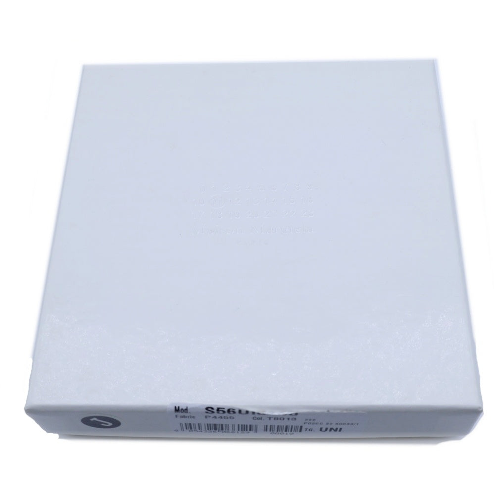 Maison Margiela 0(メゾンマルジェラ) 4ステッチ バイフォールド レザー コンパクトウォレット 二つ折り財布 シルバー金具 ブラック S56UI0140