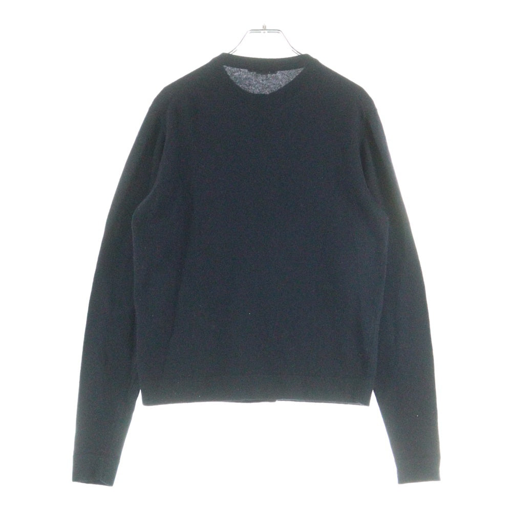 HERMES(エルメス) セリエボタン カシミヤニット クルーネック 長袖 カーディガン ネイビー レディース