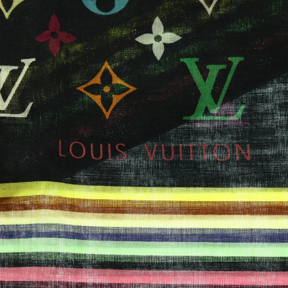 LOUIS VUITTON(ルイヴィトン) モノグラム マルチカラー ミニ スカーフ ハンカチ ブラック M71912