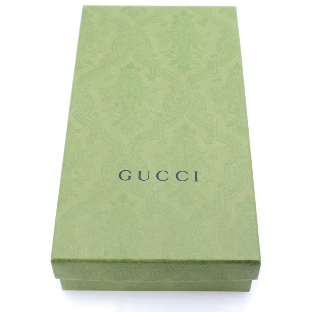 GUCCI(グッチ) GGスプリーム シェリーライン ラウンドファスナー長財布 ロングウォレット カードケース ブラウン×ベージュ レザー×PVC 523154 ゴールド金具