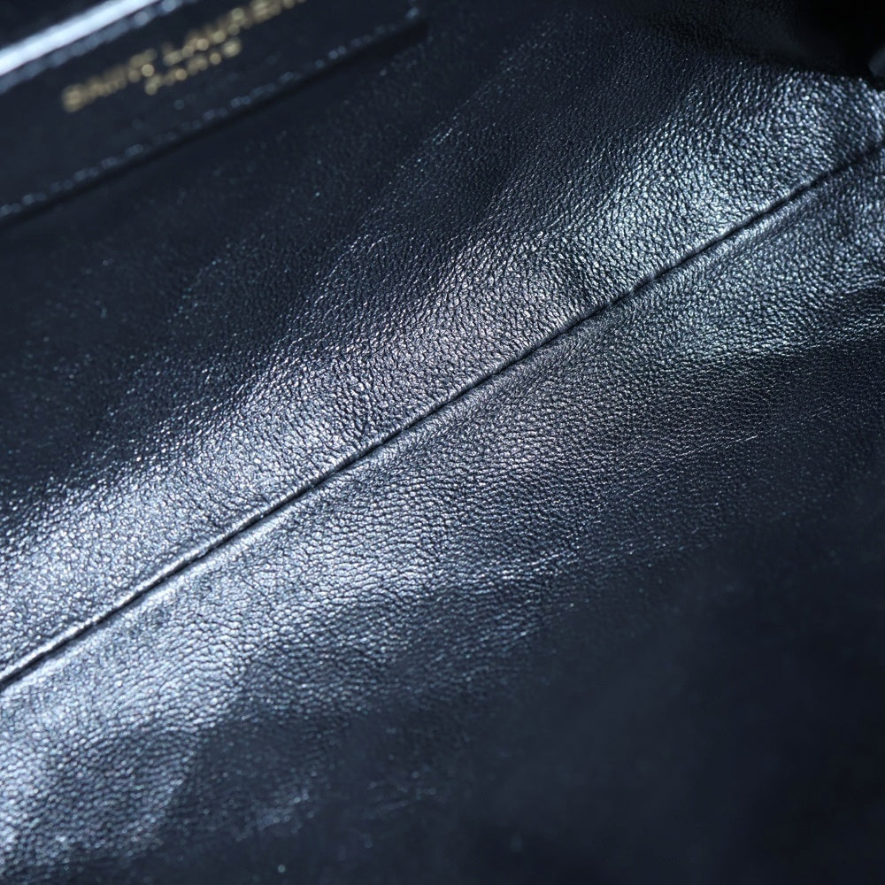 SAINT LAURENT PARIS(サンローランパリ) キルティング チェーンショルダーバッグ ミニバッグ ブラック ゴールド金具 レザー 733667 レディース