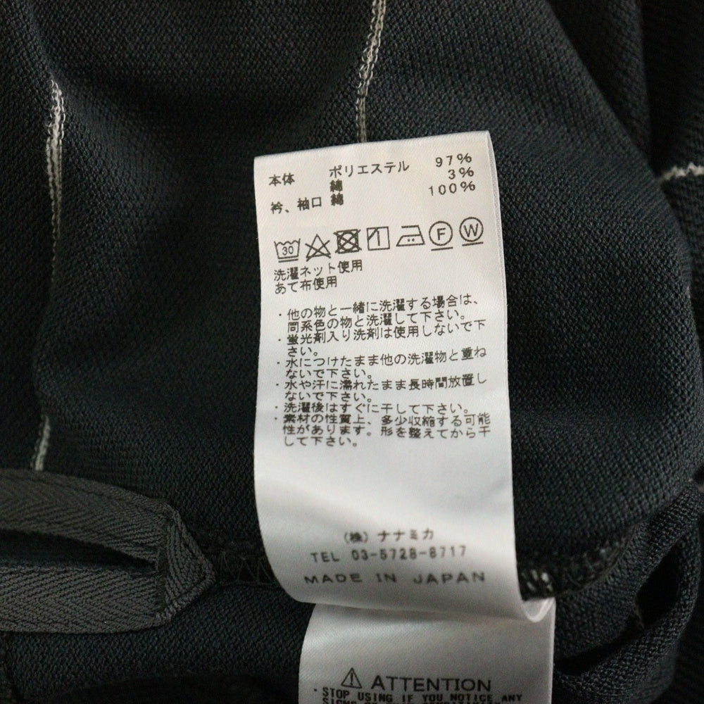 THE NORTH FACE(ザノースフェイス) Field Striped Polo フィールド ストライプ柄 ワンポイントロゴ刺繍 鹿の子 長袖ポロシャツ カーキ NT6352N