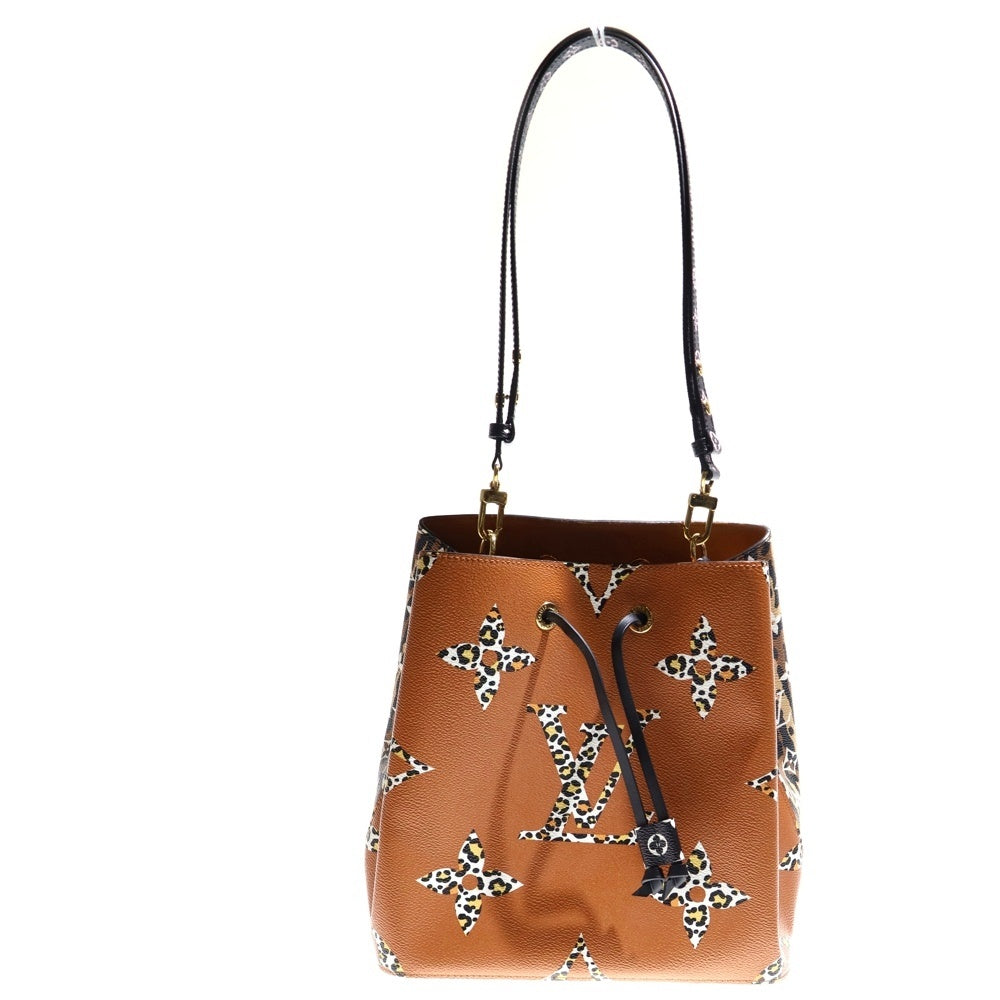 LOUIS VUITTON(ルイヴィトン) モノグラムジャングル ネオノエ ハンドバッグ ショルダーバッグ ブラウン×ブラック ゴールド金具 PVC M44717