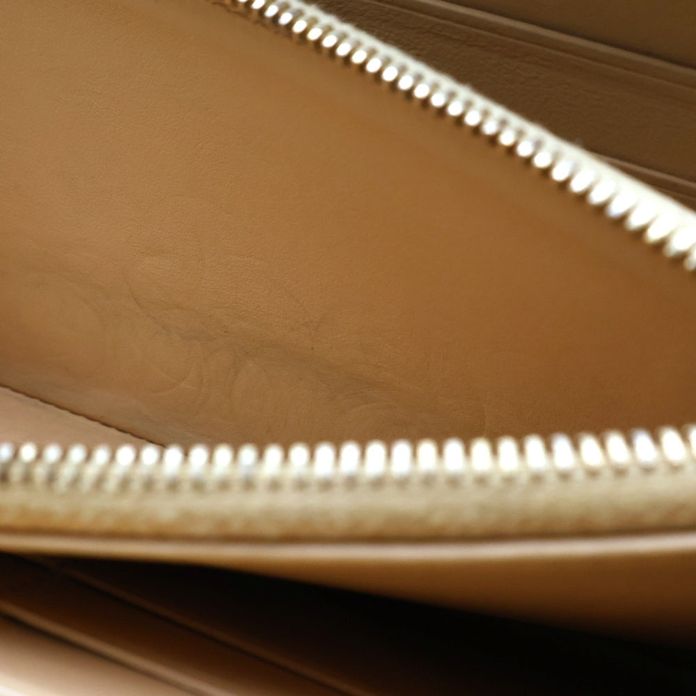 BOTTEGA VENETA(ボッテガヴェネタ) イントレチャート ロングウォレット 長財布 カードケース ベージュ×レザー ゴールド金具