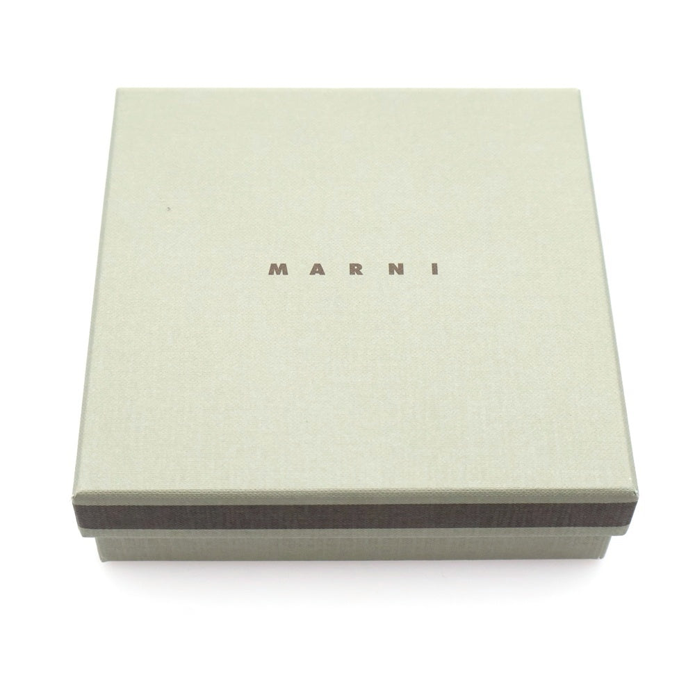 MARNI(マルニ) バイフォールド ロゴレザーコンパクトウォレット 二つ折り財布 グリーン/ホワイト PFMOQ14U13LV520