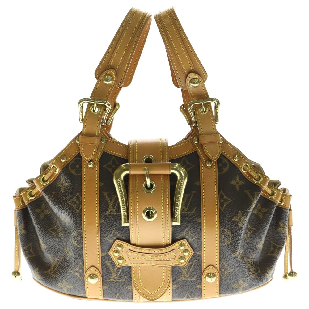 LOUIS VUITTON(ルイヴィトン) テダGM モノグラム PVC レザー ハンドバッグ ゴールド金具 ブラウン M92393