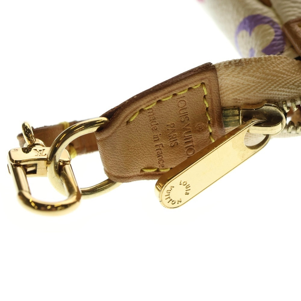 LOUIS VUITTON(ルイヴィトン) ポシェットアクセソワール モノグラムマルチカラー アクセサリーポーチ ハンドバッグ ゴールド金具 ホワイト M92649