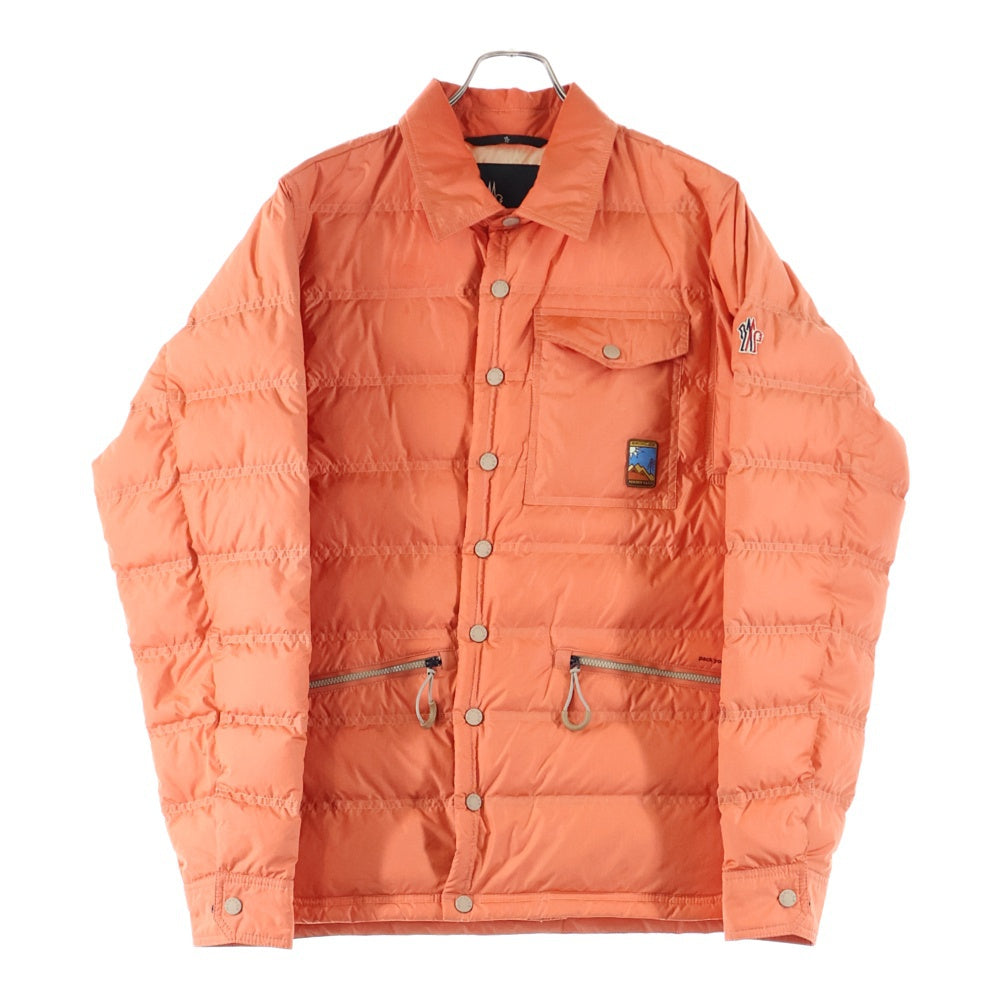 MONCLER(モンクレール) 24SS LAVACHEY ラヴァケイ ワッペンロゴ スナップボタン ダウンジャケット オレンジ J10971G00002 54A3E