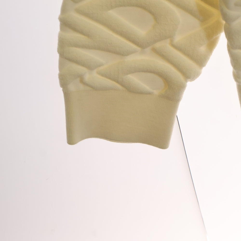 FENDI(フェンディ) 22AW FF総柄 パイルジャガード ウール クルーネック プルオーバー 長袖ニット セーター ホワイト/アイボリー FZX061 AL3M