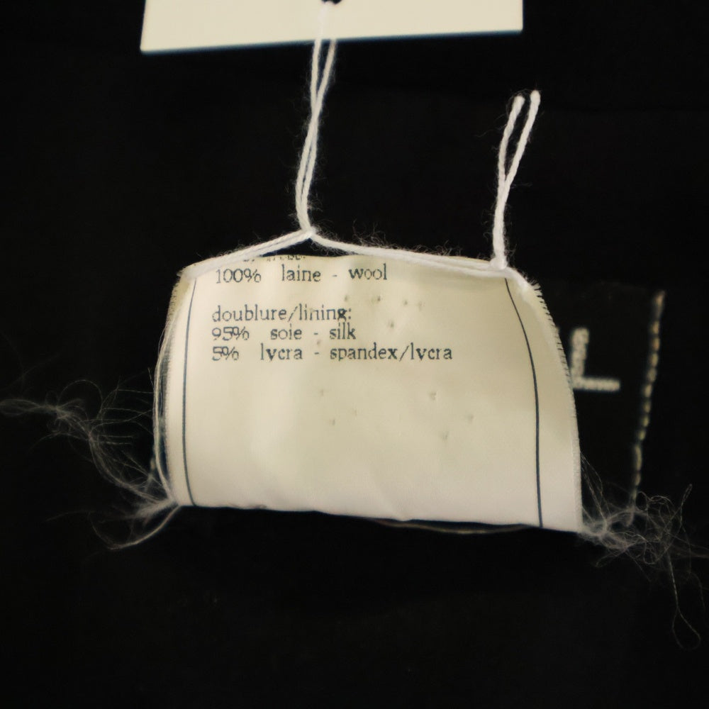 CHANEL(シャネル) 96AW グリポアボタン ウール 10B マルチポケット ロング テーラードジャケット コート ブラック レディース P08289V04514