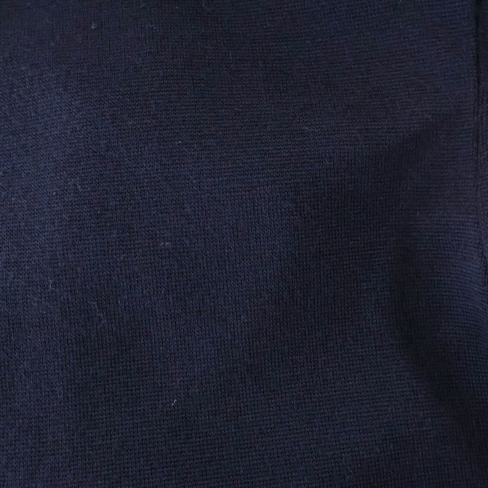 CHANEL(シャネル) ココマークボタン シルク混 マルチポケット ニット ワンピース ドレス ネイビー レディース