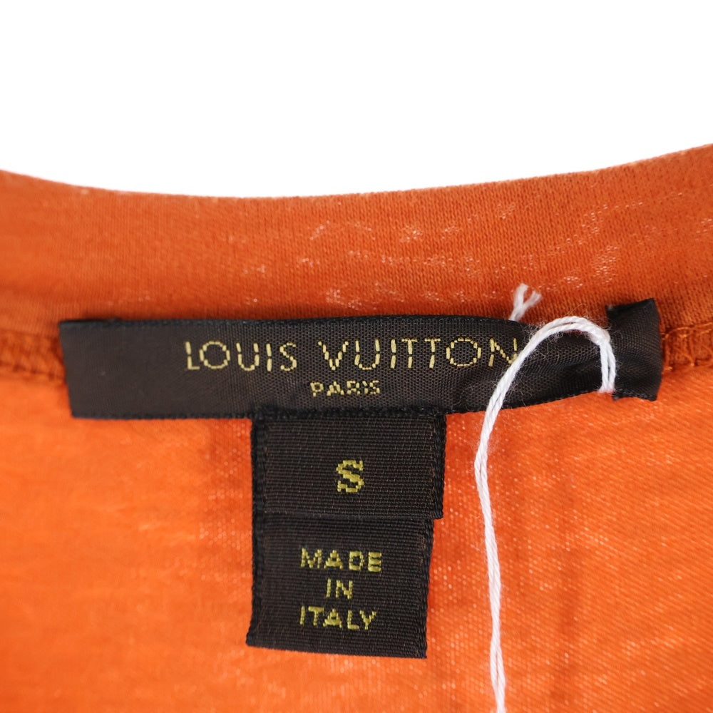 LOUIS VUITTON(ルイヴィトン) 09AW モノグラム チャーム ポケット クルーネック 半袖Tシャツ カットソー オレンジ レディース RW092W WPTS05 JB1