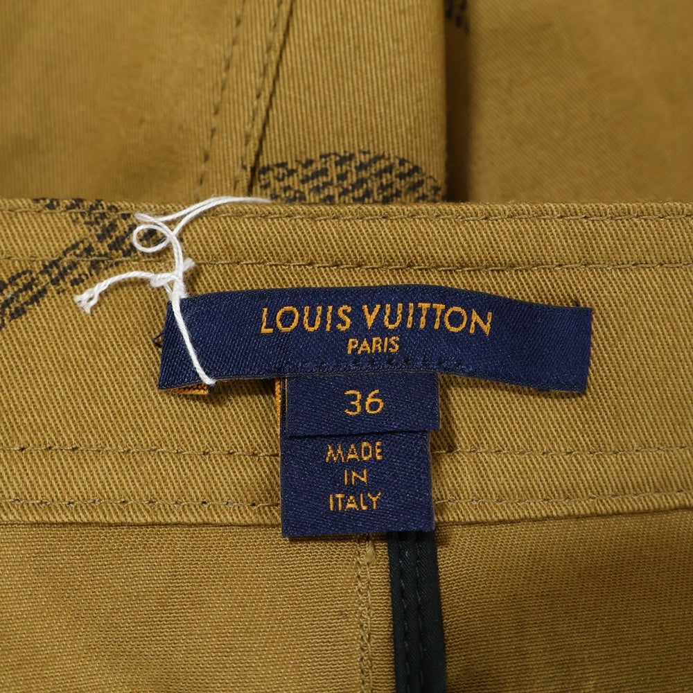 LOUIS VUITTON(ルイヴィトン) 19SS モノグラムジャイアント リバース 総柄 ジップデザイン ミニ スカート ブラウン レディース RW191B NYC FGJU77