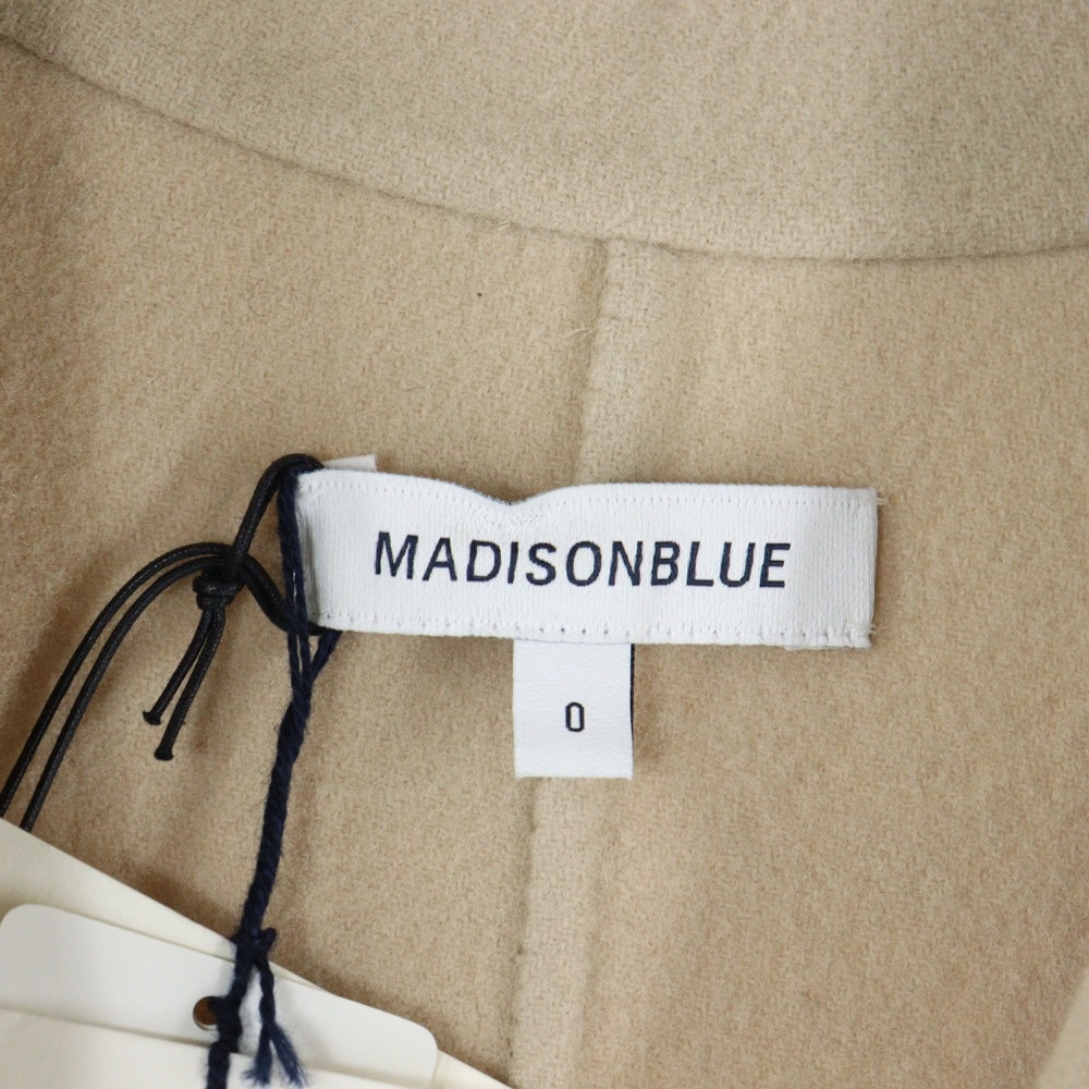 MADISONBLUE(マディソンブルー) 17AW PEARL CHESTER COAT パールボタン ウール ダブルブレスト ピークドラペル チェスター ロング コート ベージュ レディース MB174-2003
