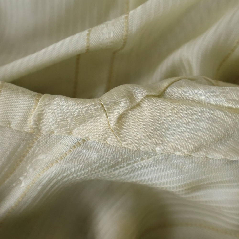 HERMES(エルメス) Hロゴ 馬車柄 セリエボタン ジャガード プリーツカラー 比翼 ロングスリーブ 長袖 シャツ ブラウス ネイビー/ブラウン レディース