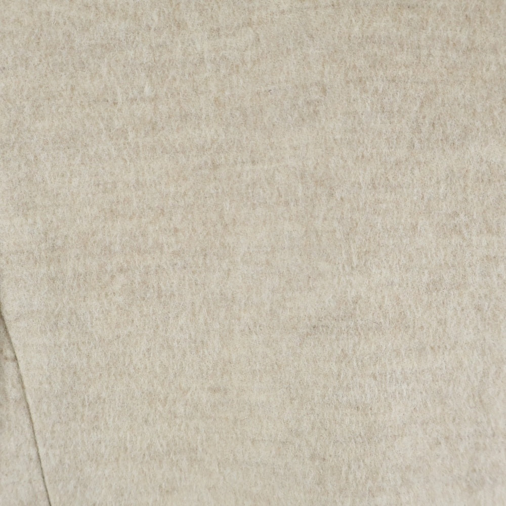 CHANEL(シャネル) 01AW ココマークウッドプレート パール スパンコール刺繍 装飾 シルク カシミヤ混 ウール ノーカラージャケット ベージュ レディース P18311W02840