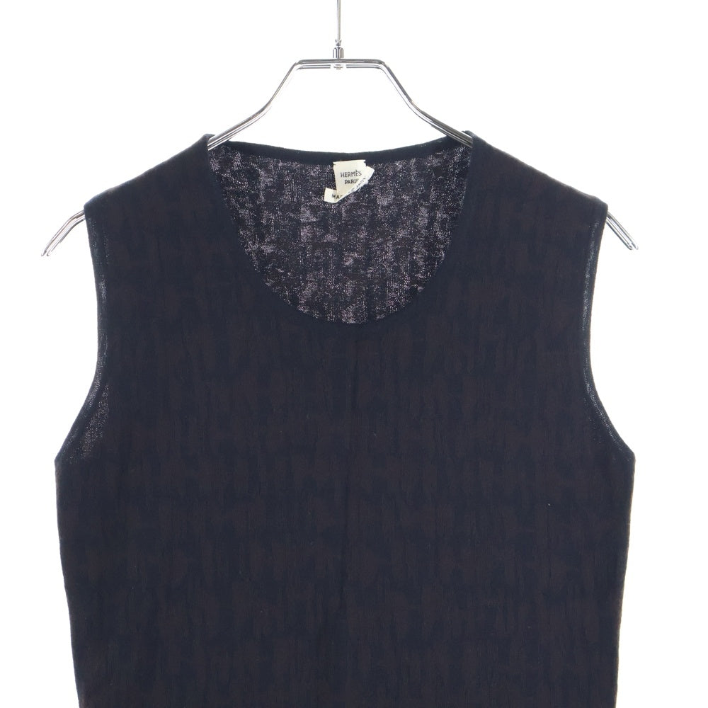 HERMES(エルメス) タンクトップ ブラウン カシミヤ #XS