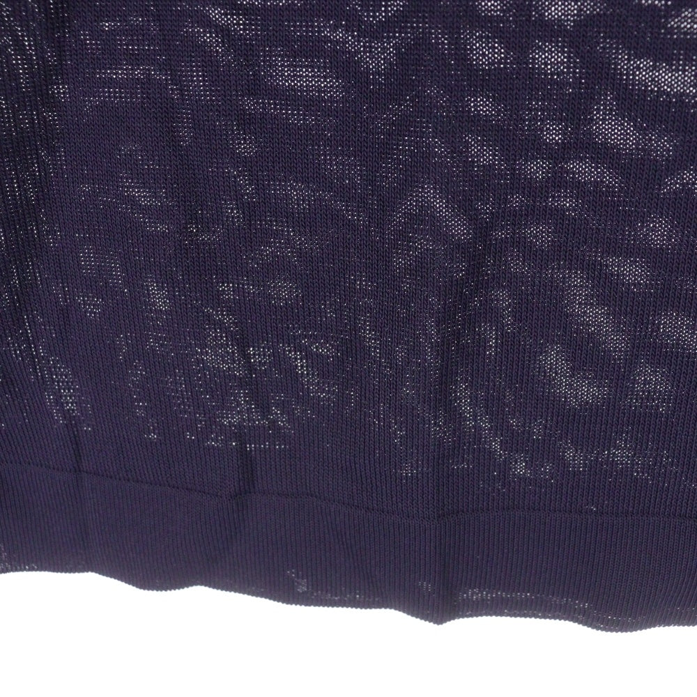 HERMES(エルメス) ビスコース レーヨンニット ノースリーブ タンクトップ カットソー トップス パープル レディース