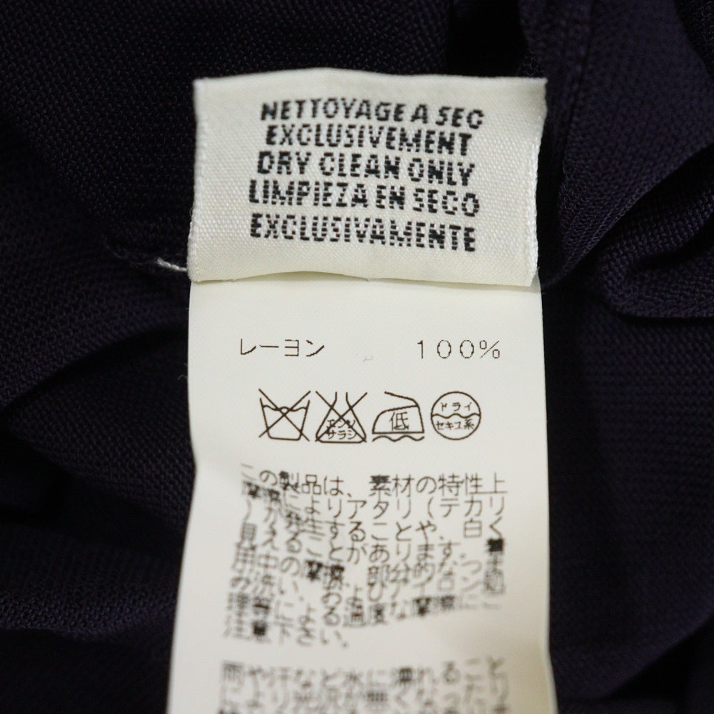 HERMES(エルメス) ビスコース レーヨンニット ノースリーブ タンクトップ カットソー トップス パープル レディース