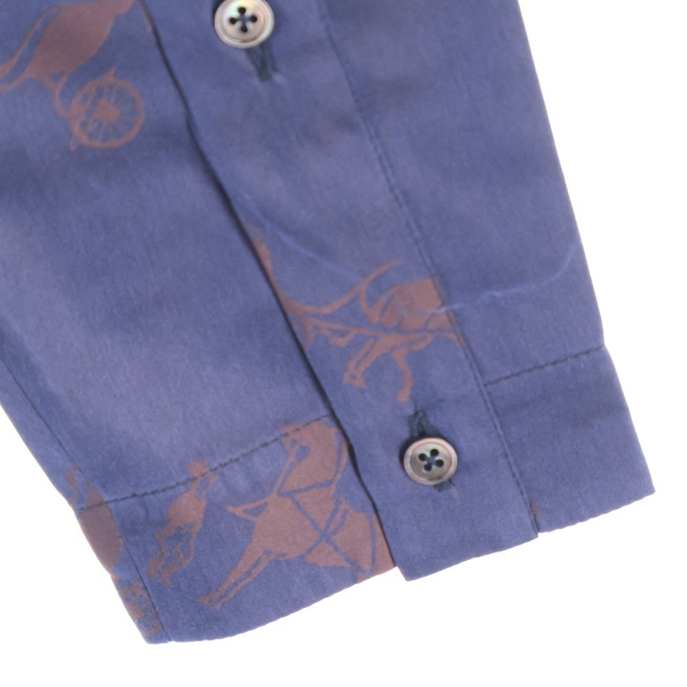 HERMES(エルメス) 総柄 ジャケット Nouvelle Caledonie 長袖 ヴィンテージ マルチカラー シルク レディース