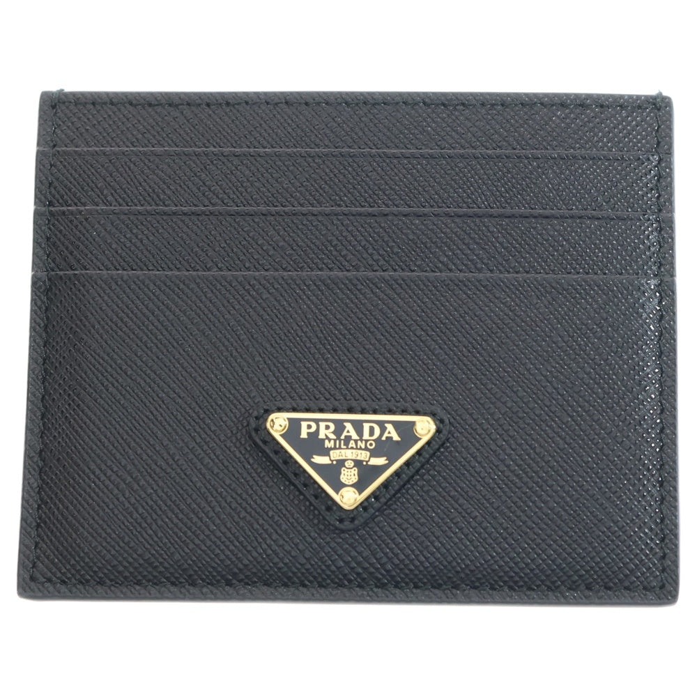PRADA(プラダ) サフィアーノ カードケース パスケース トライアングルロゴ ブラック レザー 1MC208