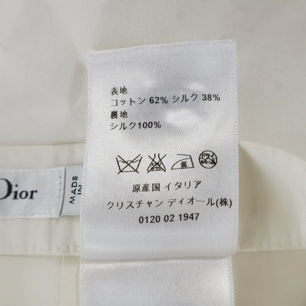 Christian Dior(クリスチャンディオール) シルク混 コットン キュロット ミニ スカート ショート ハーフパンツ ショーツ ホワイト レディース 7C21402A1336