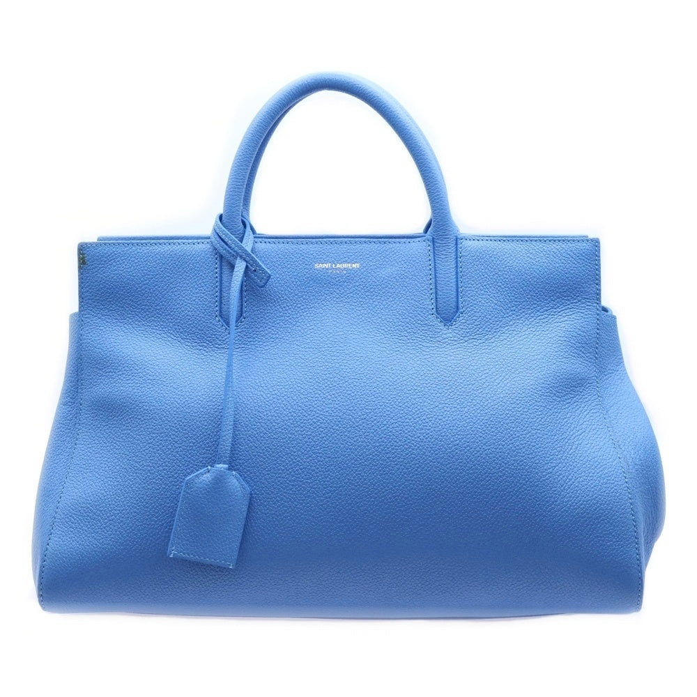 SAINT LAURENT PARIS(サンローランパリ) カバリヴゴーシュ 2way ハンドバッグ ショルダーバッグ ブルー レザー 400413