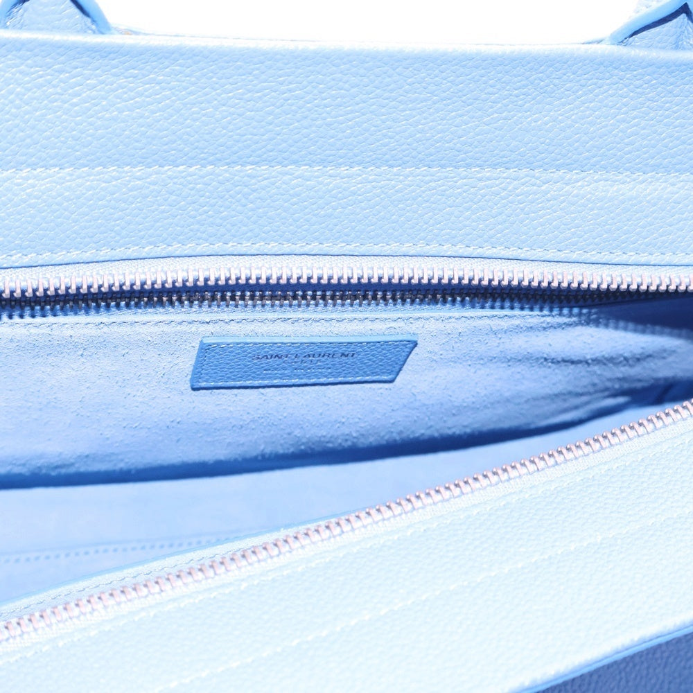 SAINT LAURENT PARIS(サンローランパリ) カバリヴゴーシュ 2way ハンドバッグ ショルダーバッグ ブルー レザー 400413