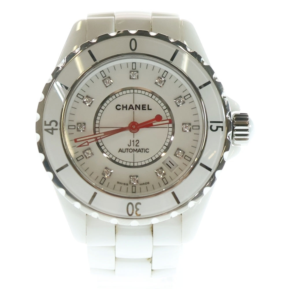 CHANEL(シャネル) J12 白文字盤 12Pダイヤモンド セラミック 自動巻き CE/AT H1629 腕時計