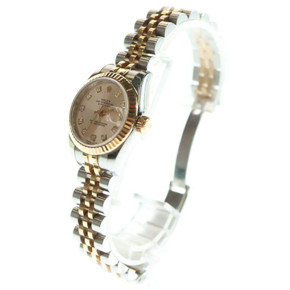 ROLEX(ロレックス) デイトジャスト ピンク文字盤 ステンレス ピンクゴールド SS×PG/AT 自動巻き 179171G 腕時計 レディース