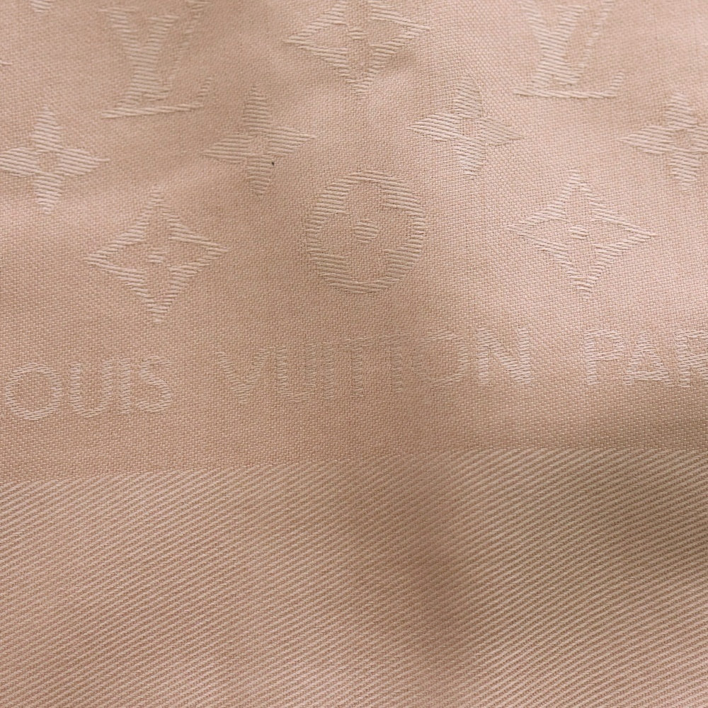 LOUIS VUITTON(ルイヴィトン) ショール・モノグラム ピンク シルク×ウール M76875