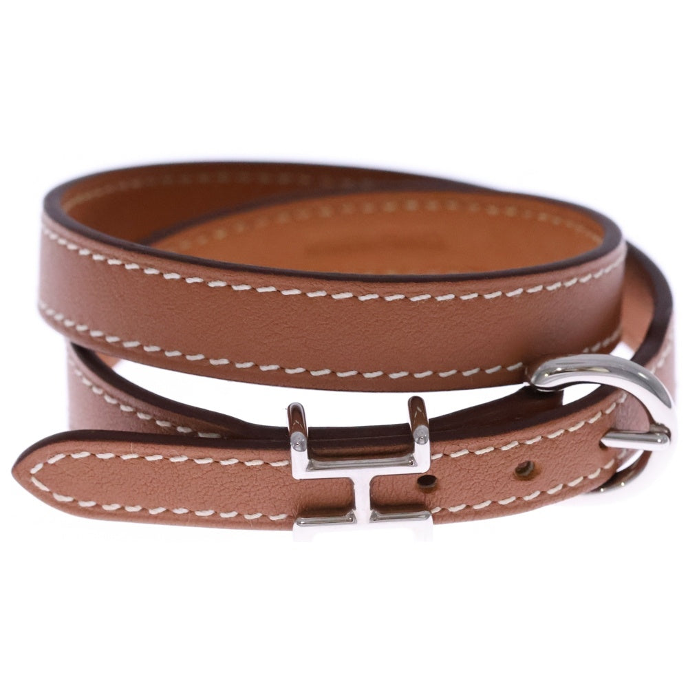 HERMES(エルメス) トレンチブレスレット ゴールド シルバー金具 B刻印