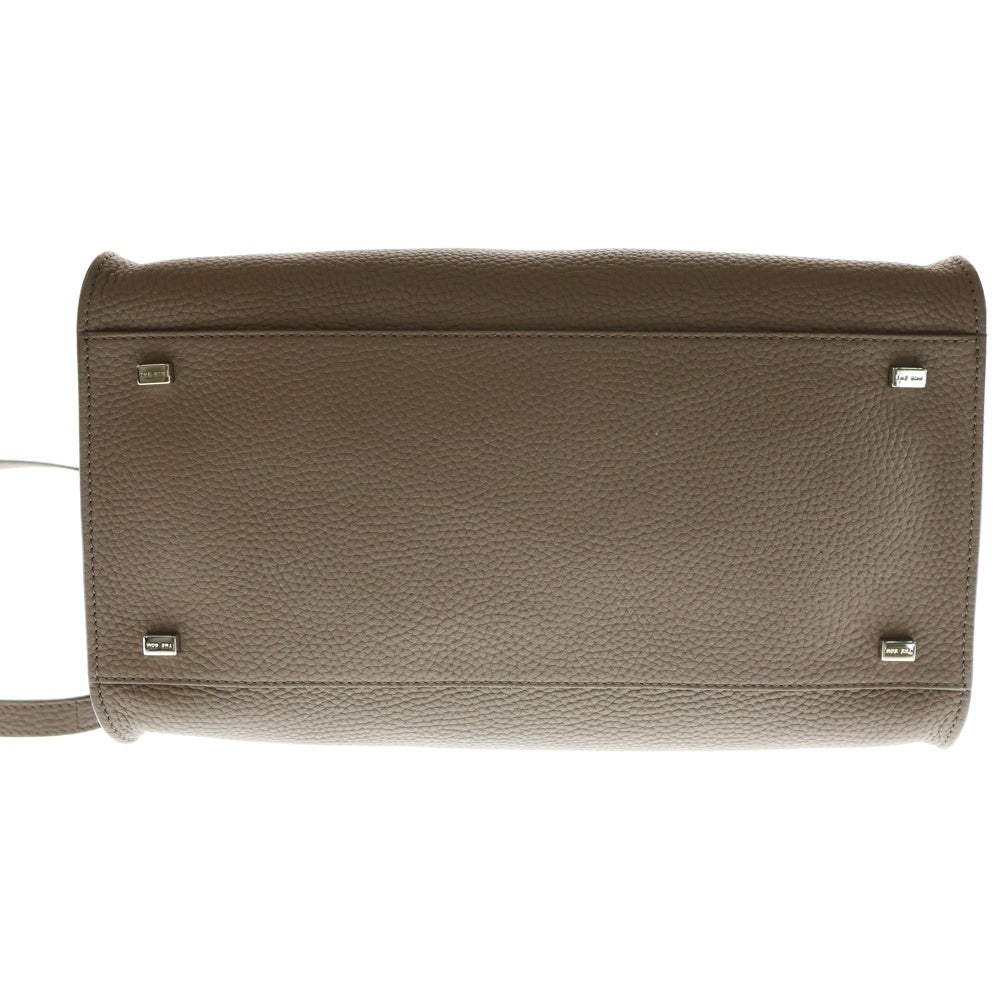 THE ROW(ザロウ) マルゴー 12 2WAYハンドバック ショルダーバッグ ハンドバッグ ブラウン レザー シルバー金具