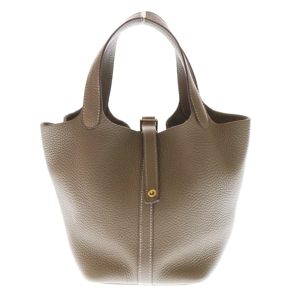 HERMES(エルメス) ピコタンロックPM ハンドバッグ トリヨン ゴールド金具 エトゥープ Y刻印