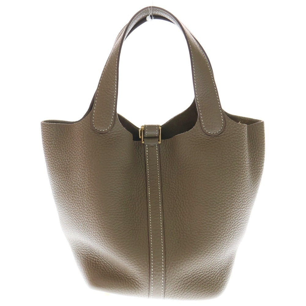 HERMES(エルメス) ピコタンロックPM ハンドバッグ トリヨン ゴールド金具 エトゥープ Y刻印