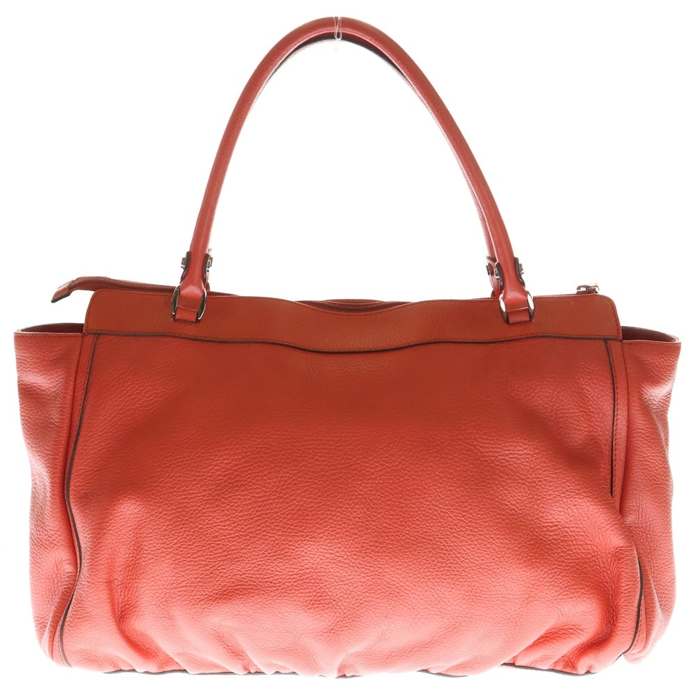 GUCCI(グッチ) ロゴ トートバック ハンドバッグ レッド レザー 341491 シルバー金具