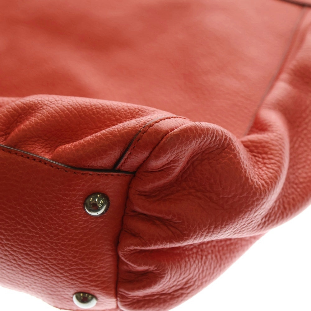 GUCCI(グッチ) ロゴ トートバック ハンドバッグ レッド レザー 341491 シルバー金具