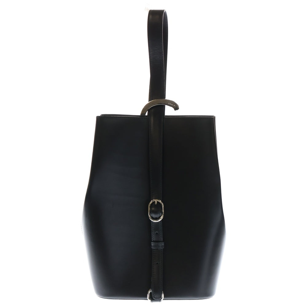 Cartier(カルティエ) パンテール ロゴプレート レザー ワンショルダーバッグ シルバー金具 ブラック