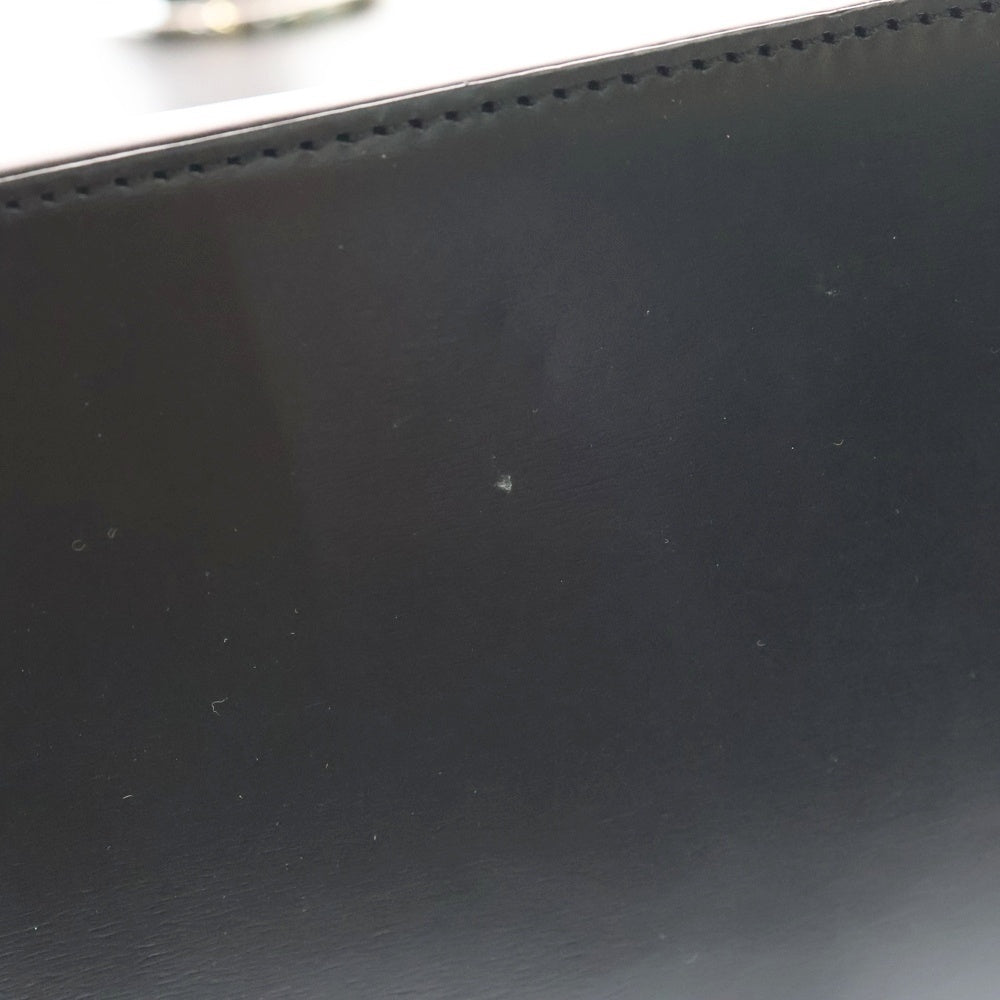 Cartier(カルティエ) パンテール ロゴプレート レザー ワンショルダーバッグ シルバー金具 ブラック