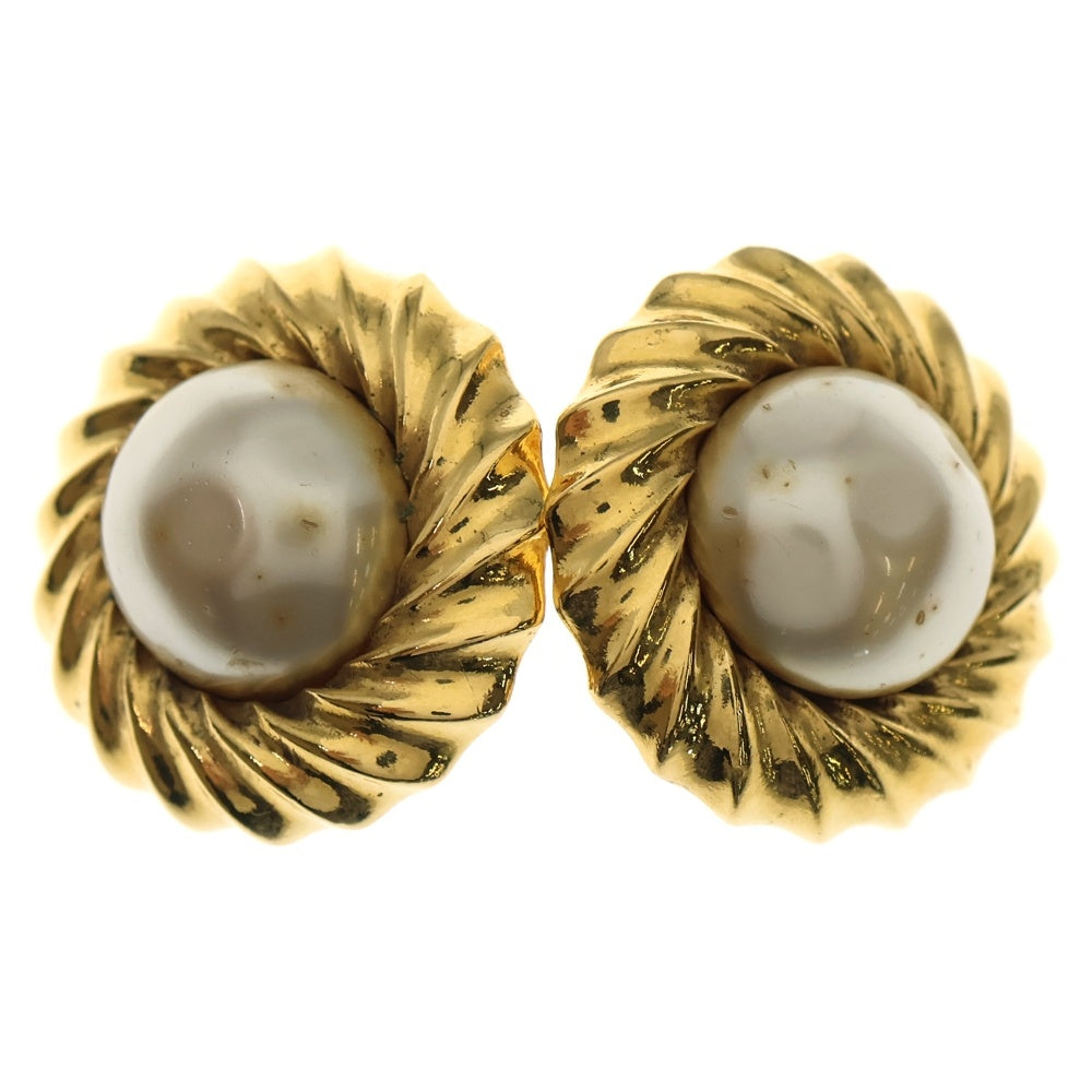 CHANEL シャネル ラウンドイヤリング CHANEL(シャネル) フェイクパールラウンド イヤリング ホワイト