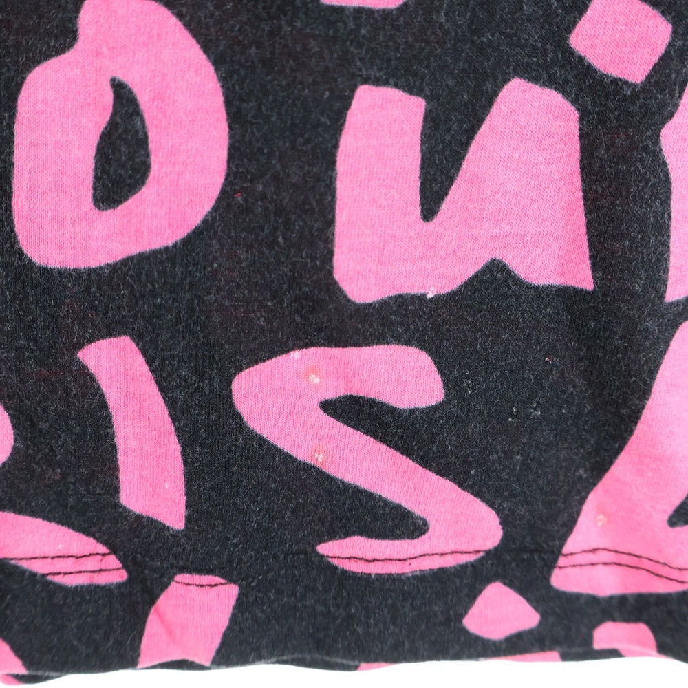 LOUIS VUITTON(ルイヴィトン) 09SS グラフティ Vネックロゴプリント半袖Tシャツ カットソー ブラック/ピンク RW091T WOTS09JES