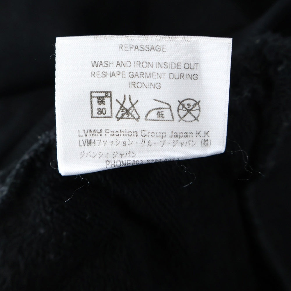 GIVENCHY(ジバンシィ) ダメージ加工ロゴプリントフーデッドプルオーバースウェットパーカー ブラック BM70BS306C