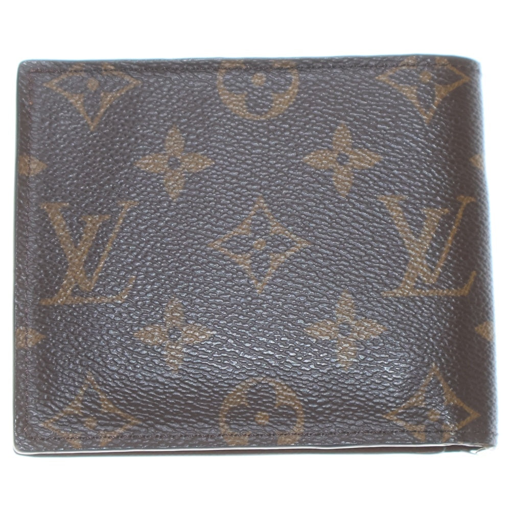 LOUIS VUITTON(ルイヴィトン) モノグラム ポルトフォイユ・マルコ コンパクトウォレット カードケース 二つ折り財布 ブラウン PVC M62288