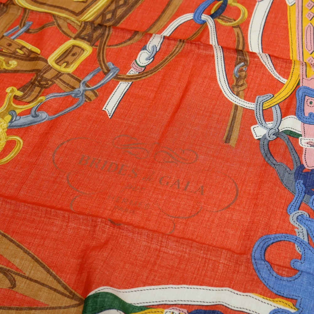 HERMES(エルメス) カレ140 カレジュアン BRIDES DE GALA シルク×カシミヤ マルチカラー 大判スカーフ