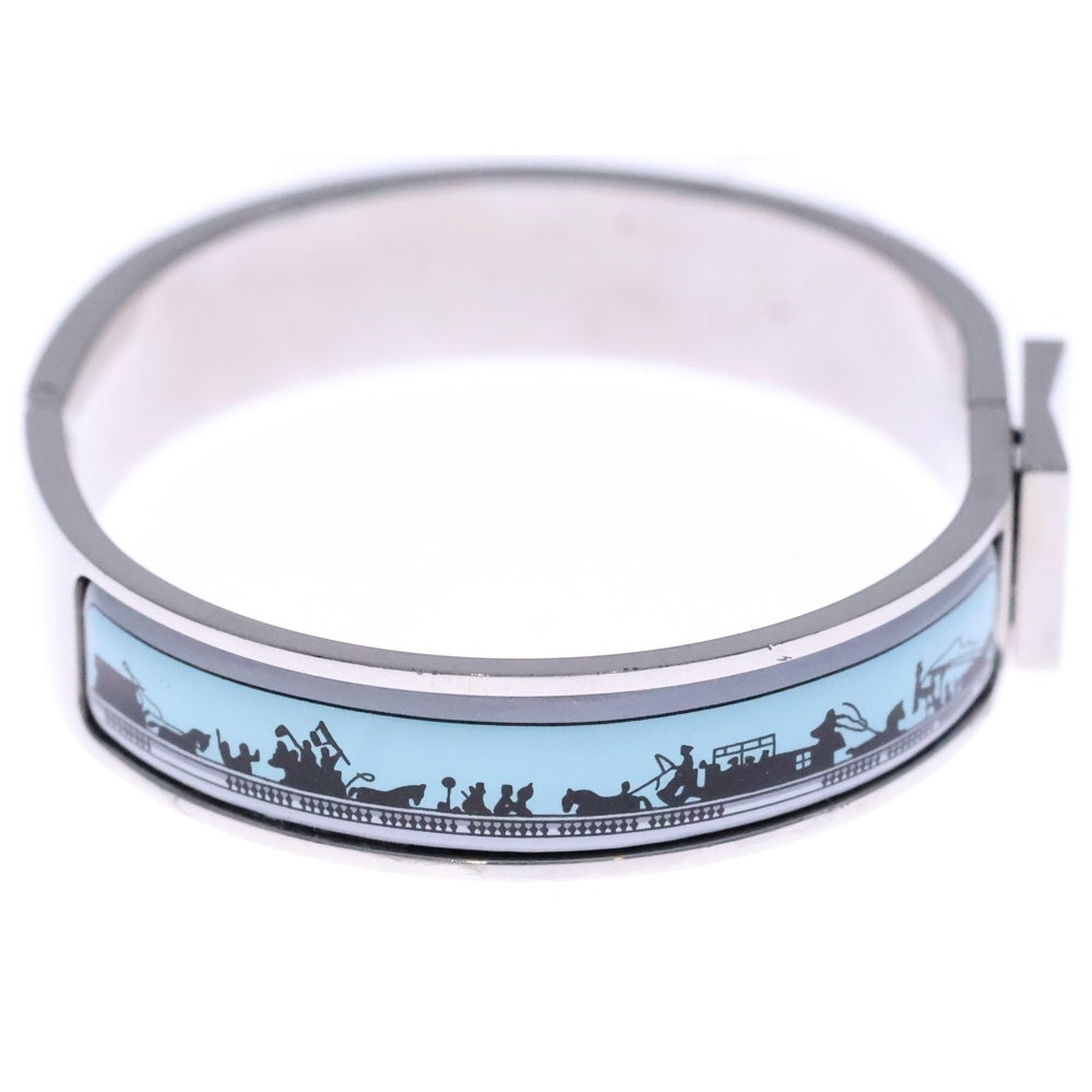 HERMES(エルメス) エマイユPM クリッククラック シルバー ブレスレット ライトブルー メタル