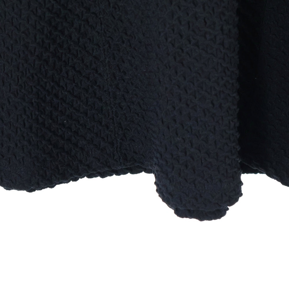 Mame Kurogouchi(マメ クロゴウチ) 25SS Shirring Jersey Jacquard Sleeveless Dress ノースリーブワンピースドレス ブラック MM25SS-JS026