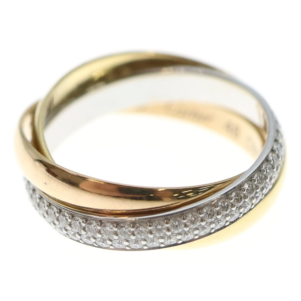 CARTIER カルティエ K18WG トリニティ　パヴェダイヤ　リング Cartier(カルティエ) トリニティ パヴェダイヤ スモール リング Au750